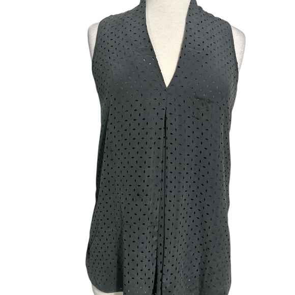 ecru Tops - Ecru, Women's Sleeveless charcoal colored Top